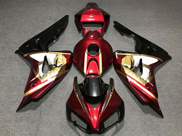 Carenados Moto Honda CBR1000RR 2006-2007 - Rojo Blanco Oro Negro Brillante Baratos