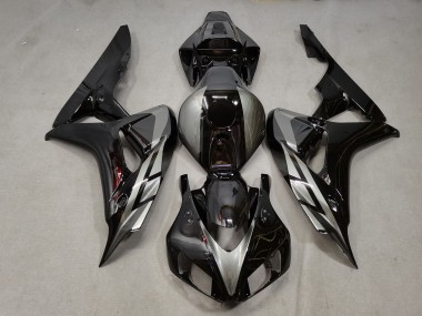 Carenados Moto Honda CBR1000RR 2006-2007 - Plata Negro Brillante Baratos