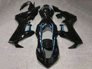 Carenados Moto Honda CBR1000RR 2017-2023 - Negro Brillante Azul Claro Línea Baratos