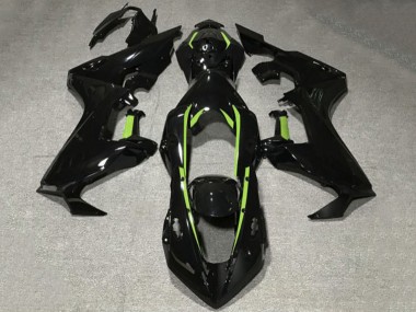 Carenados Moto Honda CBR1000RR 2017-2024 - Negro Brillante Verde Lima Línea Baratos