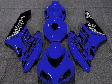 Carenados Moto Honda CBR1000RR 2004-2005 - Azul Negro Brillante Llama Baratos