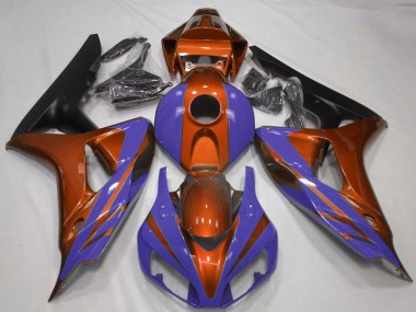 Carenados Moto Honda CBR1000RR 2006-2007 - Naranja Azul Negro Mate Baratos
