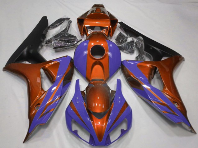 Carenados Moto Honda CBR1000RR 2006-2007 - Naranja Azul Negro Mate Baratos