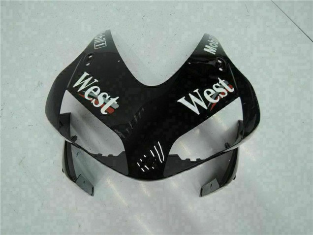 Carenados Moto Honda CBR600RR 2003-2004 - Negro Brillante Blanco West Mobil Baratos