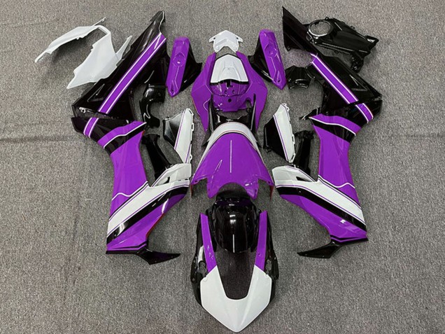 Carenado Moto Honda CBR1000RR 2017-2023 - Blanco Púrpura Negro Brillante Baratos