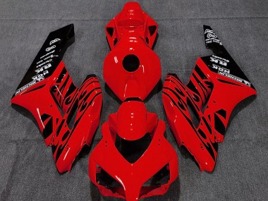 Carenados Moto Honda CBR1000RR 2004-2005 - Rojo Negro Brillante Llama Baratos