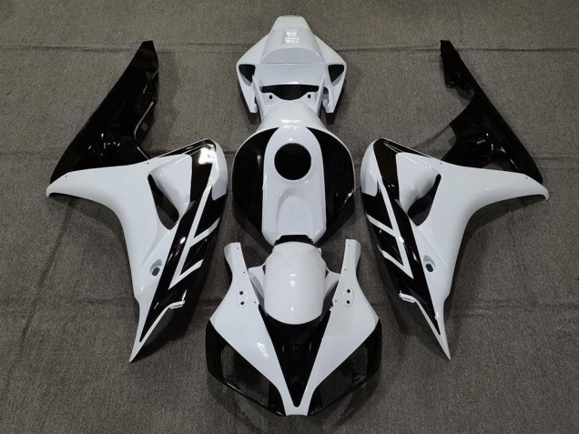 Carenado Moto Honda CBR1000RR 2006-2007 - Blanco Negro Brillante Baratos