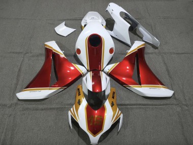 Carenados Moto Honda CBR1000RR 2008-2011 - Blanco Rojo Oro Baratos