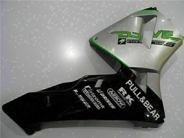 Carenado Moto Honda CBR600RR 2003-2004 - Plata Verde Negro Brillante Baratos