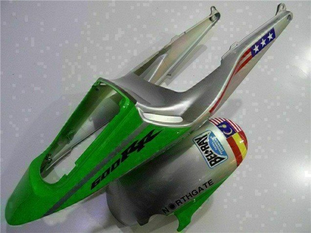 Carenado Moto Honda CBR600RR 2003-2004 - Plata Verde Negro Brillante Baratos