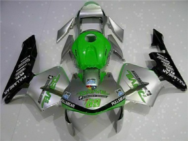 Carenado Moto Honda CBR600RR 2003-2004 - Plata Verde Negro Brillante Baratos