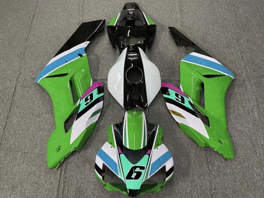 Carenados Moto Honda CBR1000RR 2004-2005 - Blanco Verde Azul Negro Brillante 6 Baratos