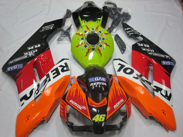 Carenados Moto Honda CBR1000RR 2004-2005 - Verde Lima Naranja Blanco Rojo Negro Brillante Rossi Repsol Baratos