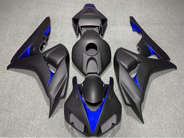 Carenados Moto Honda CBR1000RR 2006-2007 - Negro Mate Azul Baratos