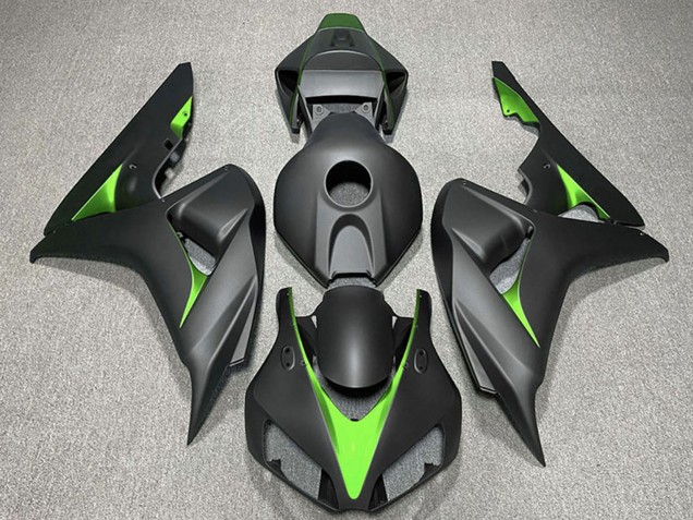 Carenados Moto Honda CBR1000RR 2006-2007 - Negro Mate Verde Baratos