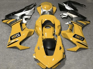 Carenados Moto Honda CBR1000RR 2017-2023 - Mostaza Amarillo Blanco Plata Negro Brillante DSI Baratos