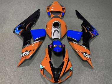 Carenados Moto Honda CBR1000RR 2006-2007 - Naranja Plata Azul Negro Brillante Tiburón Baratos