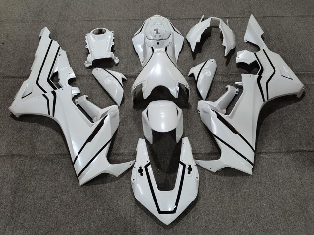 Carenados Moto Honda CBR1000RR 2017-2023 - Blanco Perla Negro Línea Baratos
