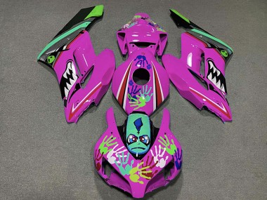 Carenados Moto Honda CBR1000RR 2004-2005 - Rosa Verde Negro Tiburón Baratos