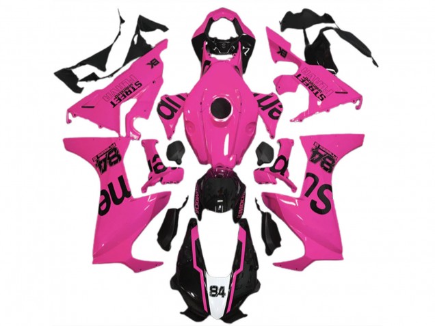 Carenados Moto Honda CBR1000RR 2017-2024 - Rosa Negro Brillante Street Flava Baratos