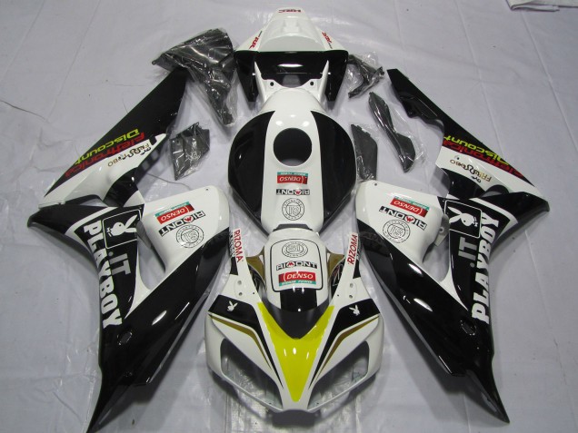 Carenados Moto Honda CBR1000RR 2006-2007 - Blanco Amarillo Rojo Negro Brillante Denso PlayBoy Baratos