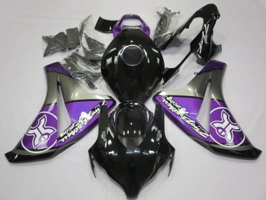 Carenados Moto Honda CBR1000RR 2008-2011 - Púrpura Gris Negro Brillante Baratos