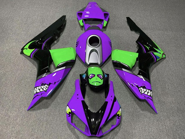 Carenados Moto Honda CBR1000RR 2006-2007 - Púrpura Plata Verde Negro Brillante Tiburón Baratos