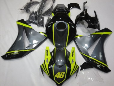 Carenados Moto Honda CBR1000RR 2008-2011 - Gris Amarillo Negro Brillante 46 Baratos