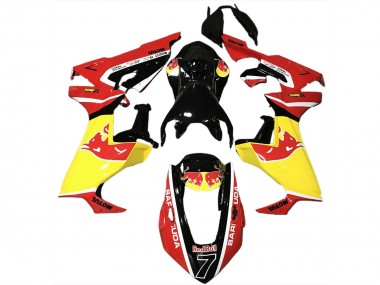 Carenados Moto Honda CBR1000RR 2017-2023 - Negro Brillante Amarillo Rojo Bull Baratos