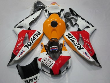 Carenados Moto Honda CBR1000RR 2006-2007 - Naranja Blanco Rojo Negro Brillante Repsol 93 Baratos