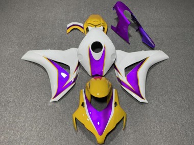 Carenados Moto Honda CBR1000RR 2008-2011 - Blanco Amarillo Púrpura Baratos