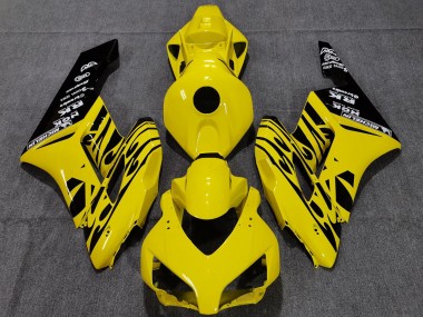 Carenados Moto Honda CBR1000RR 2004-2005 - Amarillo Negro Brillante Llama Baratos