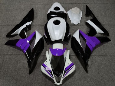 Carenados Moto Honda CBR600RR 2007-2008 - Blanco Púrpura Negro Brillante Baratos