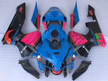 Carenados Moto Honda CBR600RR 2005-2006 - Azul Tiburón Rosa Baratos