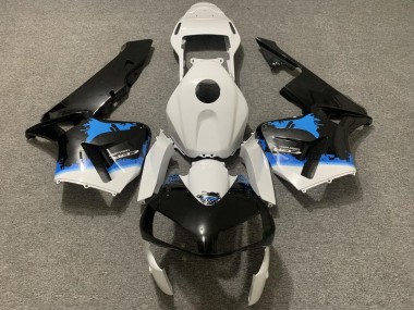 Carenado Moto Honda CBR600RR 2003-2004 - Blanco Azul Negro Brillante Splatter Baratos