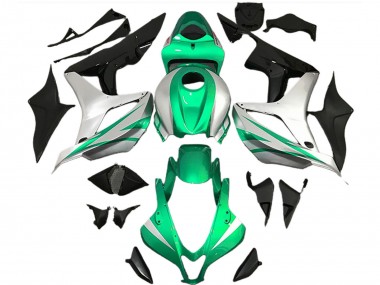Carenados Moto Honda CBR600RR 2007-2008 - Plata Verde Negro Brillante OEM Estilo Baratos