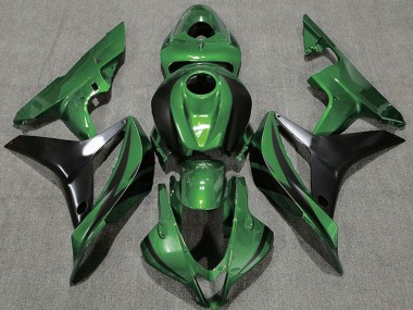 Carenados Moto Honda CBR600RR 2007-2008 - Verde Negro Brillante OEM Estilo Baratos