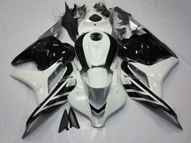 Carenados Moto Honda CBR600RR 2009-2012 - Blanco Negro Brillante Baratos