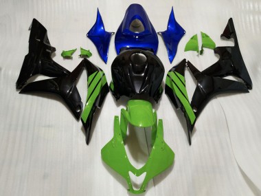 Carenados Moto Honda CBR600RR 2007-2008 - Azul Verde Negro Brillante Baratos