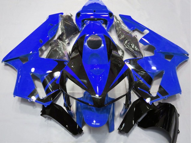 Carenados Moto Honda CBR600RR 2005-2006 - Azul Negro Brillante Diseño Baratos