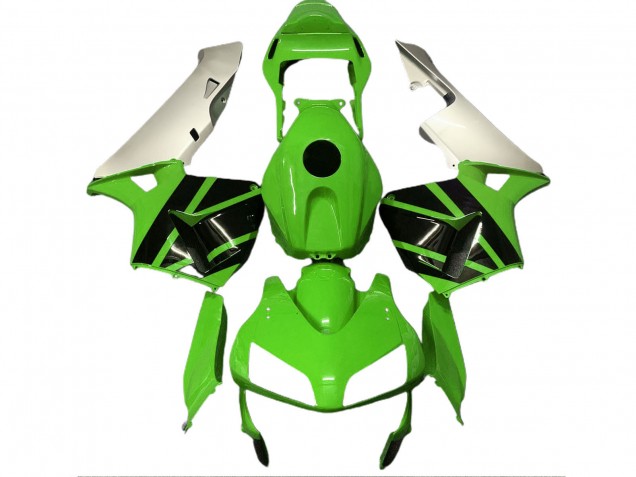 Carenados Moto Honda CBR600RR 2003-2004 - Plata Verde Negro Brillante Baratos