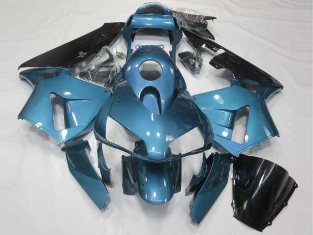 Carenado Moto Honda CBR600RR 2003-2004 - Azul Claro Negro Brillante Baratos