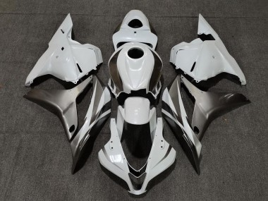 Carenados Moto Honda CBR600RR 2009-2012 - Blanco Plata Negro Brillante Baratos