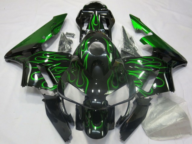 Carenados Moto Honda CBR600RR 2003-2004 - Negro Brillante Azul Llama Baratos