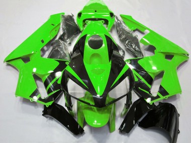 Carenados Moto Honda CBR600RR 2005-2006 - Verde Negro Brillante Diseño Baratos