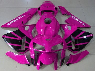 Carenados Moto Honda CBR600RR 2005-2006 - Hot Rosa Negro OEM Estilo Baratos