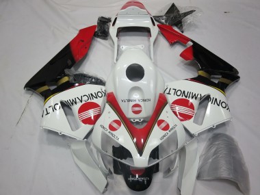 Carenados Moto Honda CBR600RR 2003-2004 - Blanco Rojo Negro Brillante Konica Minolta Baratos