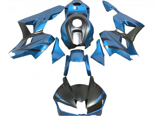 Carenados Moto Honda CBR600RR 2013-2023 - Azul Claro Negro Mate Baratos