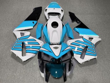 Carenados Moto Honda CBR600RR 2005-2006 - Blanco Azul Claro Alas Baratos