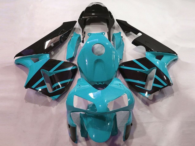 Carenados Moto Honda CBR600RR 2003-2004 - Azul Claro Negro Brillante OEM Estilo Baratos